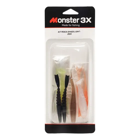 Kit De Iscas Artificial Shads Light - Monster 3x