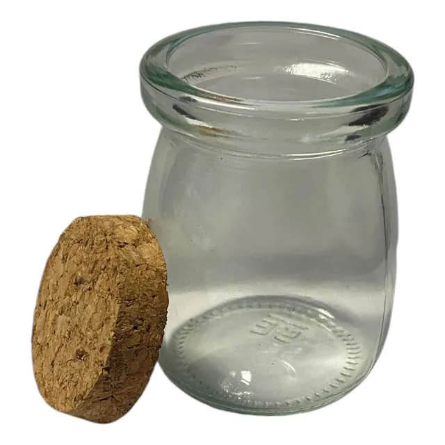 Vaso Frasco Vidrio 100 Ml Tapón Corcho Ideal Velas X 10