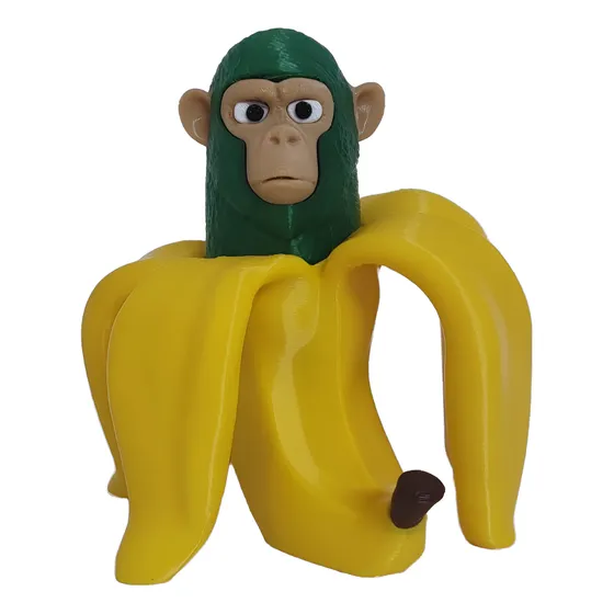 Muñeco Chimpanzini Bananini Meme Brainrot Italiano 3d