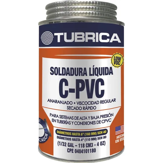 Soldadura Líquida C-pvc 4oz Tubrica