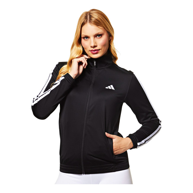 Jaqueta Casual Femi Tricot Três Listas Em Poliéster adidas Jaqueta Casual Femi Tricot Três Listas Em Poliéster adidas