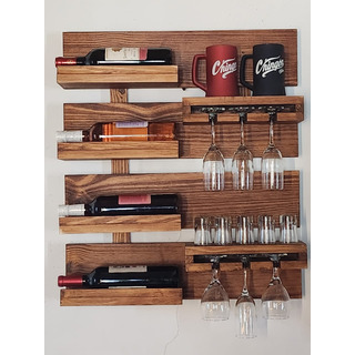 Repisa Cava Mini Bar Porta Vinos, Colgante De Madera Repisa Cava Mini Bar Porta Vinos, Colgante De Madera