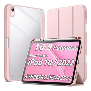 Funda Para iPad 10 Generación 10.9'' 2022 Ranura Lápiz Rosa Funda Para iPad 10 Generación 10.9'' 2022 Ranura Lápiz Rosa