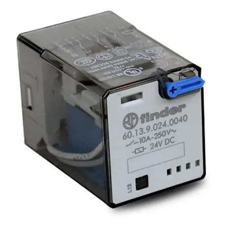 Rele Industrial Finder 24vcc 10a 3 Contatos Reversiveis