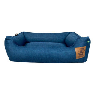 Capa Com Zíper Para Cama De Cachorro Em Linho Mabuu Pet - G Capa Com Zíper Para Cama De Cachorro Em Linho Mabuu Pet - G