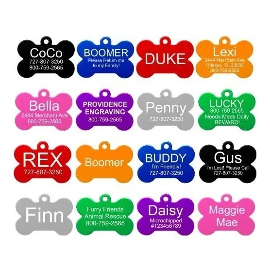 Plaquitas Placas Identificadora Personalizada Para Mascotas 