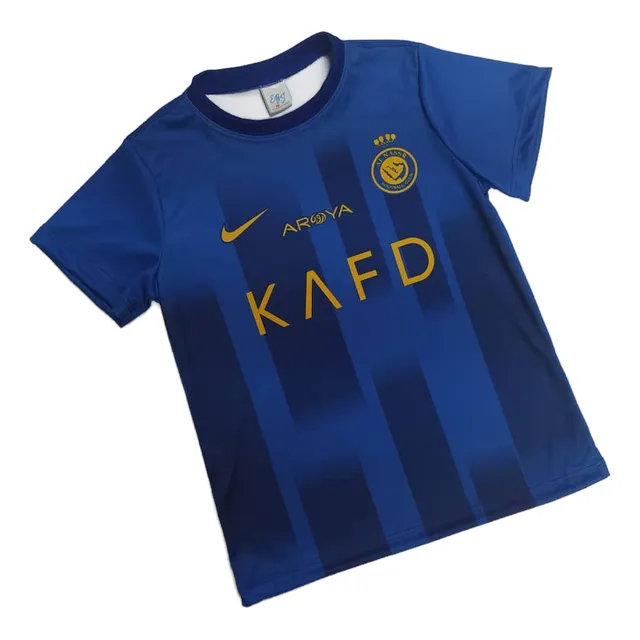 Franela Camisa Cristiano Ronaldo Al Nassr Azul Para Niños 