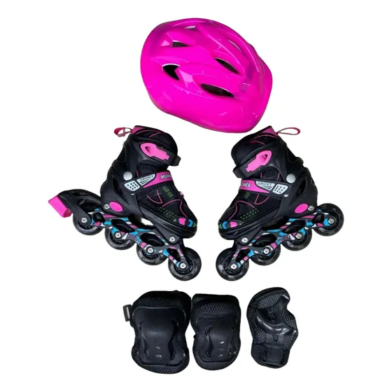 Kit Patines  Niñas Expandible Semiprofesional Sports