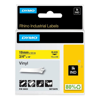 Cinta Vinilo Amarilla Dymo 19mm X 5.5m 3/4 Pulgadas Cinta Vinilo Amarilla Dymo 19mm X 5.5m 3/4 Pulgadas