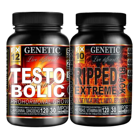 1 Mes Quemador Ripped Prohorm Libido Sex Testobolic Genetic Sabor Sin Sabor