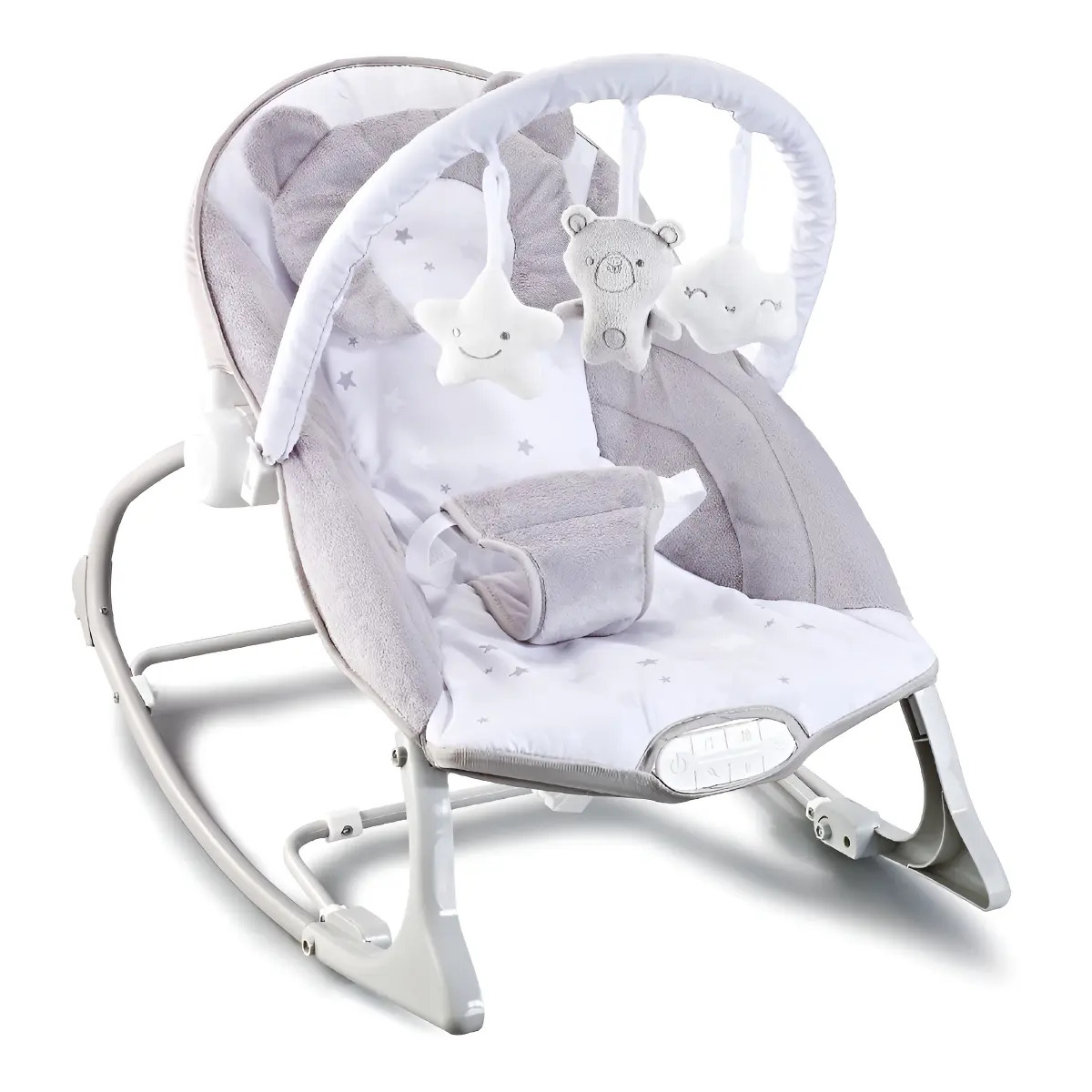 Cadeira de Descanso Musical Urso Polar Até 18kgs cor cinza e branco Maxi Baby