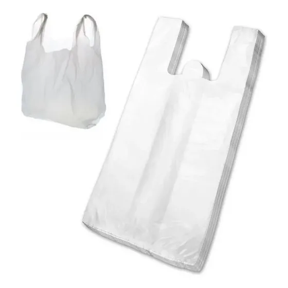 Sacola Plástica Branca Grossa 1 Kg Reforçada E Resistente.