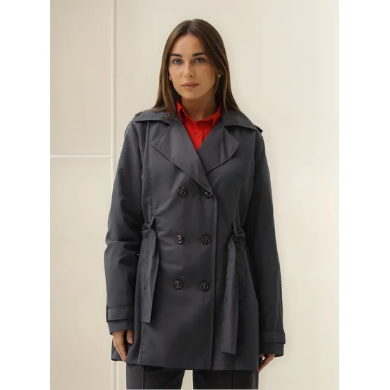 Sobretodo Piloto Trench Microfibra Para Mujer Upminorista