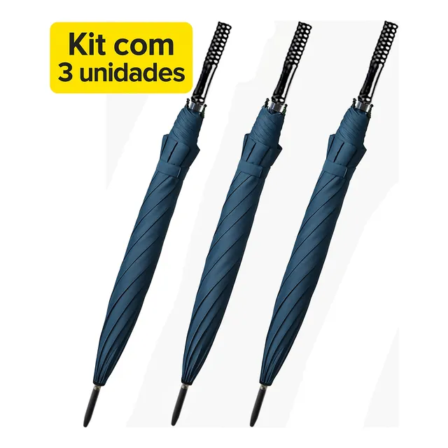 Kit 3 Unid. Guarda Chuva Grande Portaria Recepção Eventos