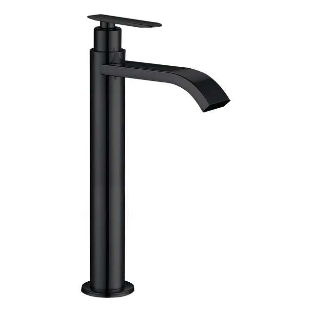 Grifo De Baño Negro Tipo Cascada, Agua Fría