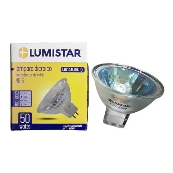 Bombillo Ojo De Buey Mr16 Dicroico 12v Marca Lumistar X 2und