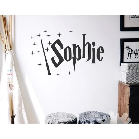 Nombre En Estilo Harry Potter En Vinilo Adhesivo