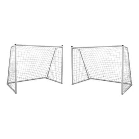 Pack 2 Arcos Futbol Metalico Niño Con Red 200x150 Cm Blanco