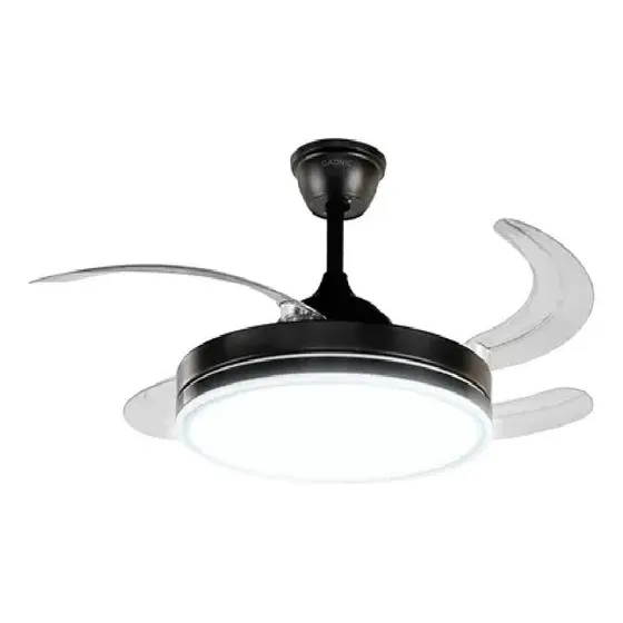 Ventilador De Techo Retractil 4 Aspas Luz Calida Fria Contro