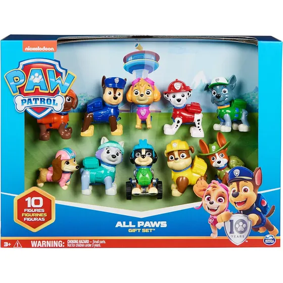 - Paw Patrol, Set De 10 Figuras De Juguete Coleccionables