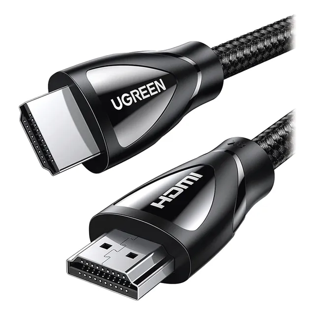 Cable Ugreen Hdmi 2.1 De Nylon Trenzado 3 Metros 8k@60hz/4k@120hz Color Negro