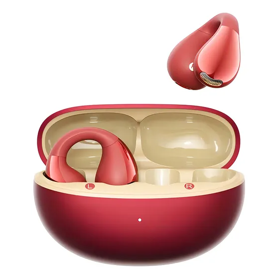 Audífonos Inalámbricos Qcy Crossky C30s con Clip Hi-res Ldac, Bluetooth 6.0, 40 horas de reproducción, resistencia al agua IPX5 Personalizado A Través De Aplicación color Rojo | Cuotas sin interés