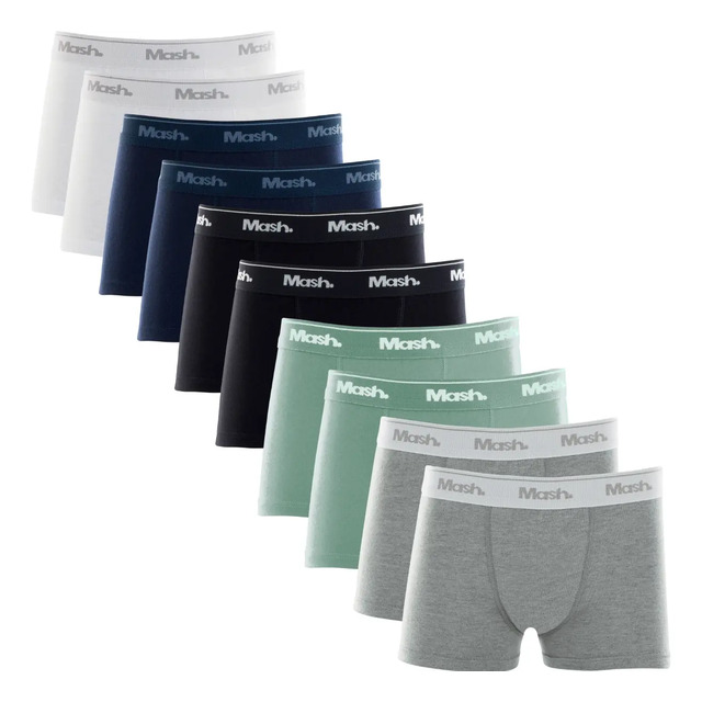 Kit 10 Cuecas Box Infantil Boxer Juvenil Mash Algodão Kit 10 Cuecas Box Infantil Boxer Juvenil Mash Algodão