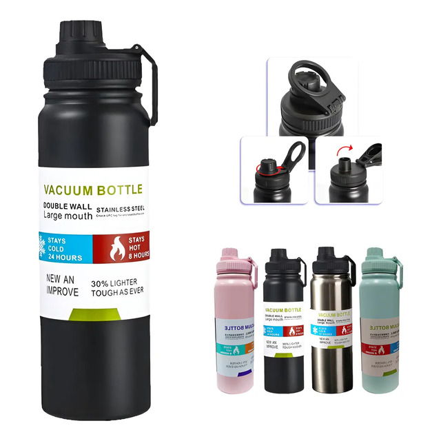 Garrafa Termica Inox 800ml para Agua Quente e Frio