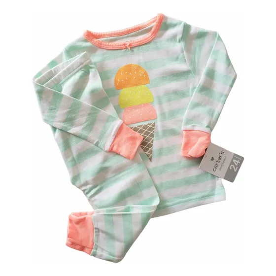 Pijama Carters Conjunto Rayas Helado 24 Meses