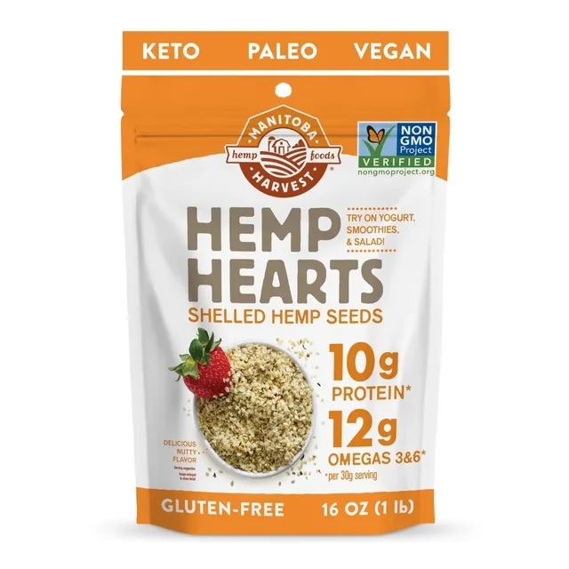 Manitoba Harvest Hemp Hearts Semillas De Cáñamo 16 Oz