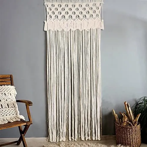 Kiido - Cortina De Macramé Para Puerta, Ventana, Grande, Boh