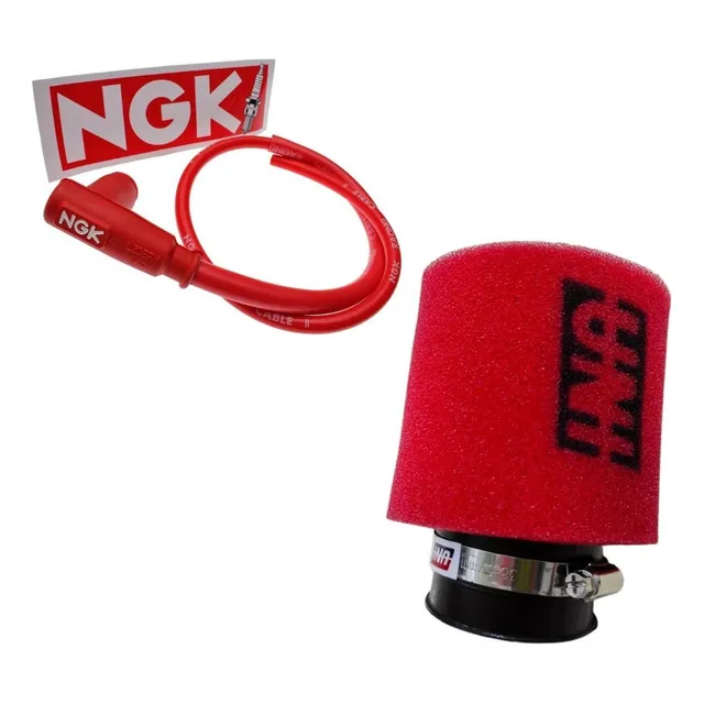 Cable Alta Ngk Alto Rendimiento + Filtro Alto Flujo Uni