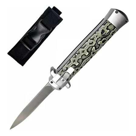 Canivete Automático Stiletto Italiano Naja + Bainha Canivete Automático Stiletto Italiano Naja + Bainha