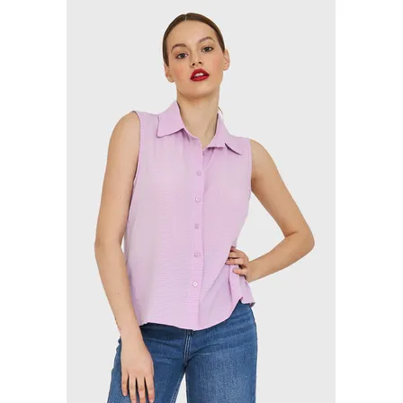 Blusa Sin Mangas Lila Nicopoly