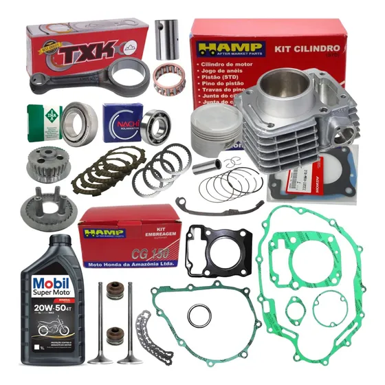 Kit Cilindro Hamp Titan150 Fan Bros Embreagem Hamp Biela Txk