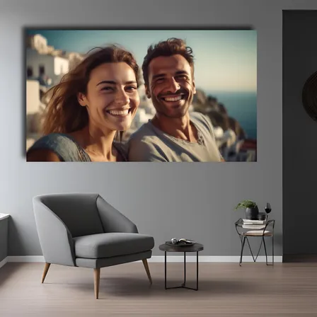 Quadro Decorativo Grande 110x80 Personalizado Sua Foto Pet Sua Imagem