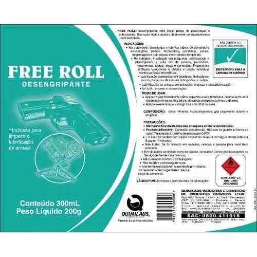 Kit Com 03 Desengripantes Para Armas Free Roll Spray 300ml
