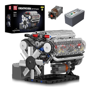 Motor V8 Para Armar En Bloques Mould King 535 Piezas Motor V8 Para Armar En Bloques Mould King 535 Piezas