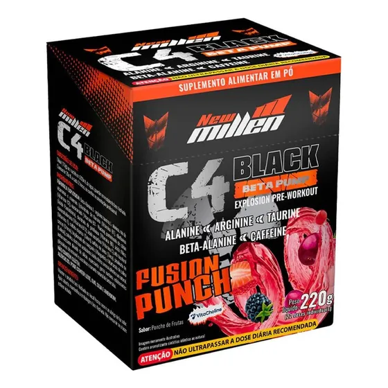 C4 Black Beta Pump Explosion - 22 Sachês 10g Fruit Punch