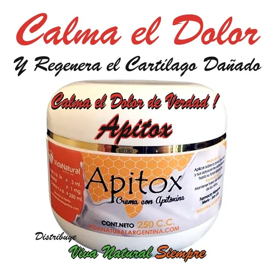 Apitox Crema X 250 G Calma El Dolor De Verdad Reuma Artrosis