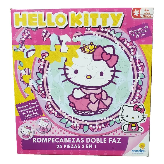 Rompecabezas Doble Faz 25 Piezas Hello Kitty