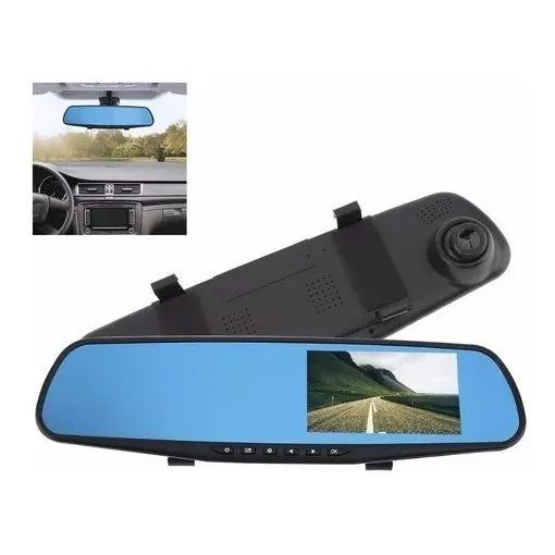 Espejo Retrovisor Doble Camara Dvr Hd Delantera Y Trasera.