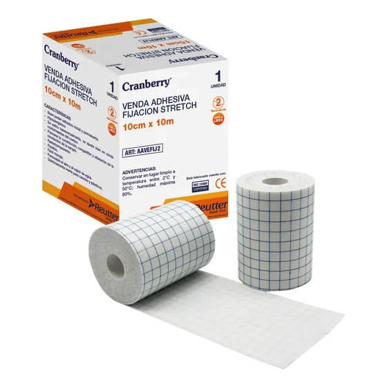 Venda Gasa Adhesiva Fijacion Stretch 10 Cm X 10 M Cranberry
