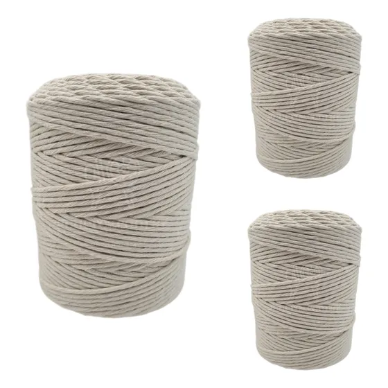 Pack 3 Hilo Algodón Macramé 18h. 3 Mm X 300 Mts. C/u Full !