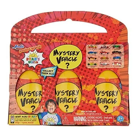 Jada Toys Ryan's World Mystery Egg Vehicles 3 Pack, 5zxkw