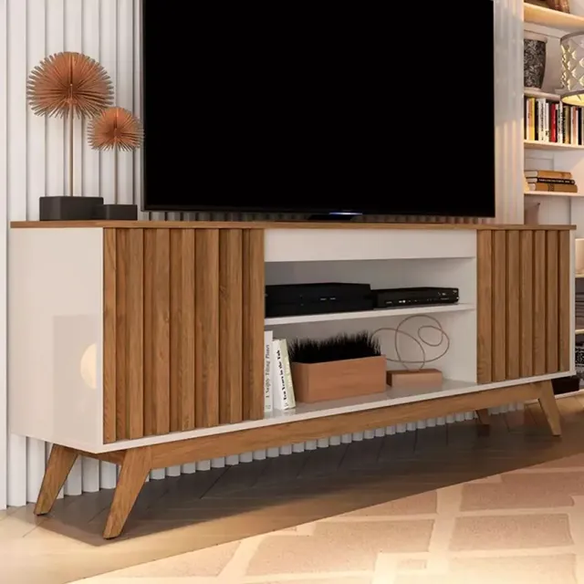 Rack Tv Varillado Hasta 60 Pulgadas 2 Puertas