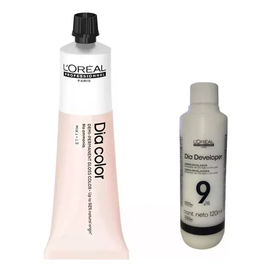 Kit Dia Color Loreal Tonalizante + Emulsão 120ml 9 Volumes
