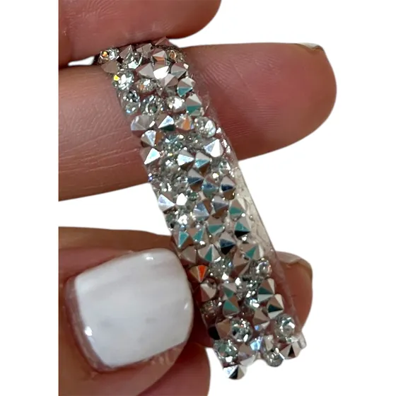 Galon Strass 1cm Tira Brillos Piedras Cinta Termoadhesiva