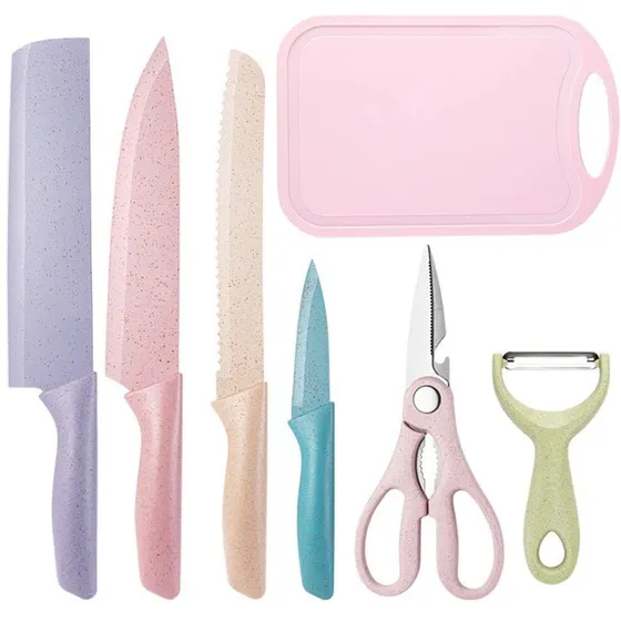 Juego De Cuchillos De Acero Inoxidable Colorido Para Cocina