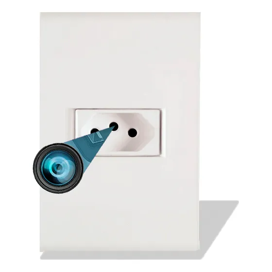 Tomada Espiã Ip Wi-fi Customizada + Cartão Sd 32gb